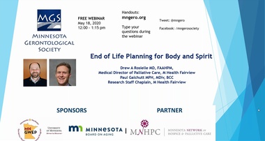 End of Life Planning for Body and Spirit