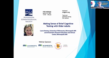 Making Sense of Brief Cognitive Testing for Older Adults