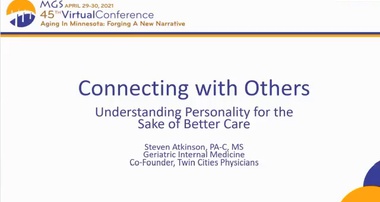 Concurrent Session – 1D: Connecting with Others: Understanding Personality