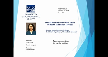 Ethical Dilemmas with Older Adults in Health and Human Services