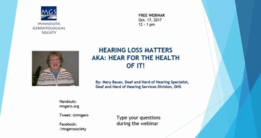 Hearing Loss Matters (AKA, Hear for the Health of It!)