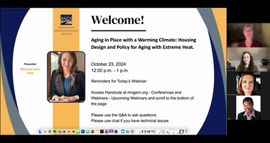 Aging in a Place with a Warming Climate