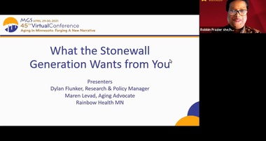 Concurrent Session – 4C: What the Stonewall Generation Wants from You