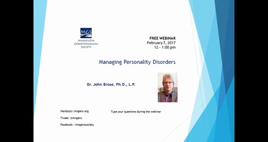 Managing Personality Disorders