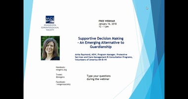 Supportive Decision Making - An Emerging Alternative to Guardianship