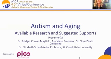 Concurrent Session – 4D: Autism and Aging