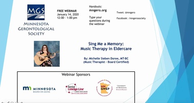 Sing me a Memory: Music Therapy in Eldercare
